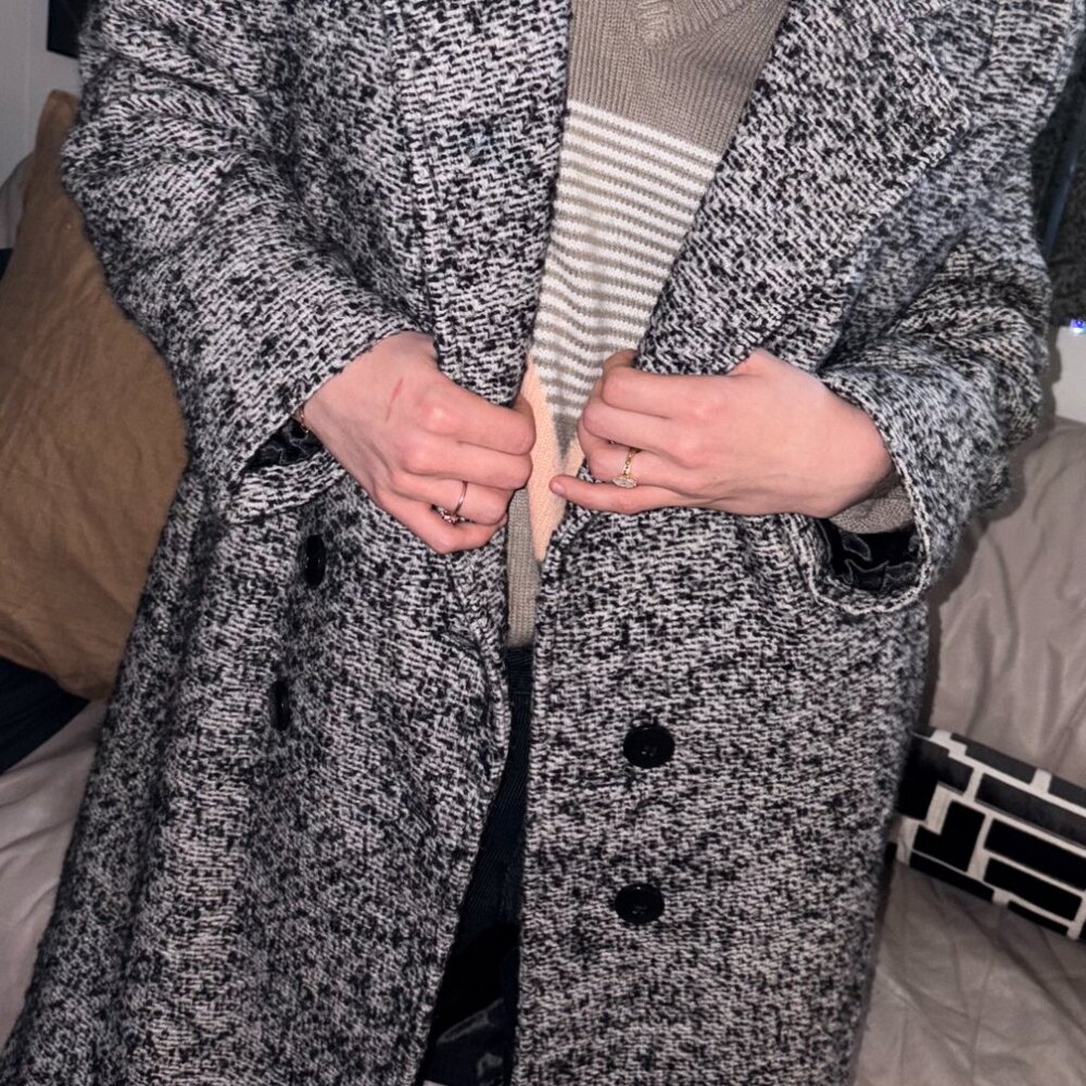 Vintage 80s Collection Elegante Double Breasted Wool Coat 7/8